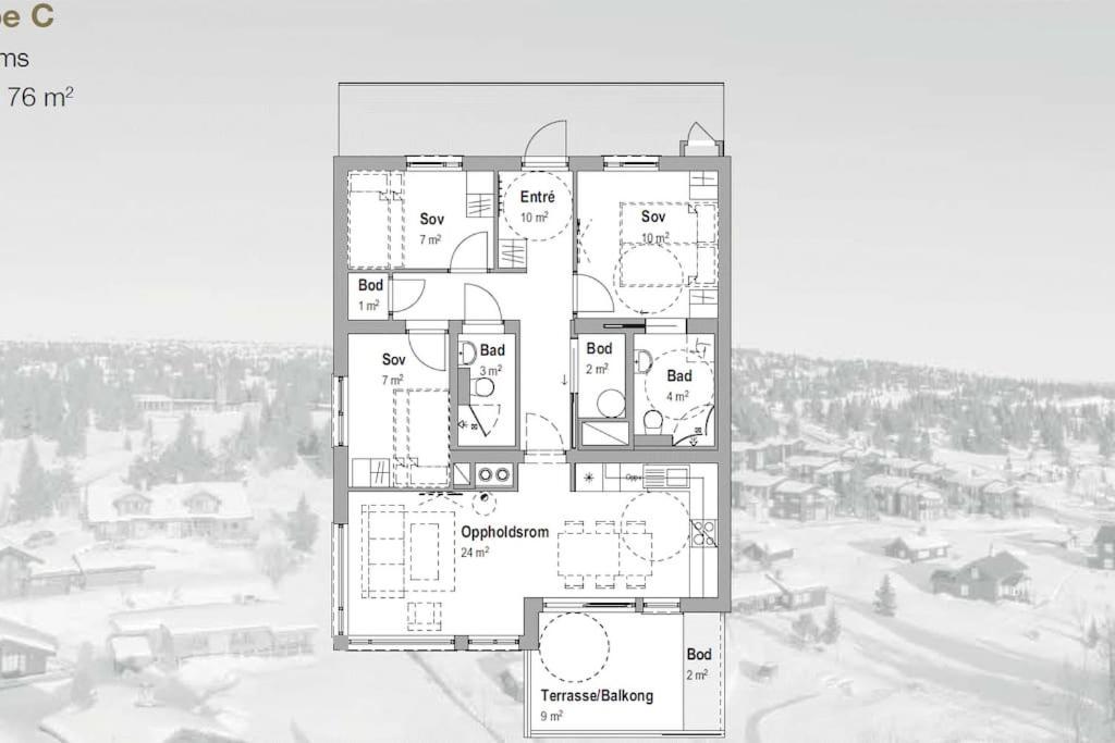 Beautiful Penthouse With Panoramic View At Sjusjoen Apartment Exterior photo